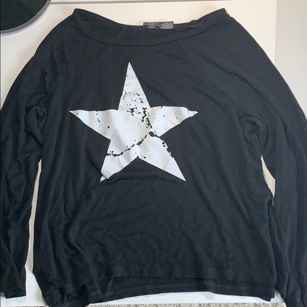 Black long sleeve with star